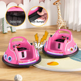 Kids Electric Ride On Angry Birds Dodgem/Bumper Car with optional Remote Control (Pink)