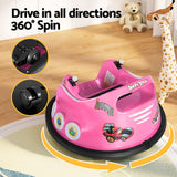 Kids Electric Ride On Angry Birds Dodgem/Bumper Car with optional Remote Control (Pink)