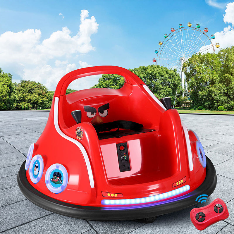 Kids Electric Ride On Angry Birds Dodgem/Bumper Car with optional Remote Control (Red)