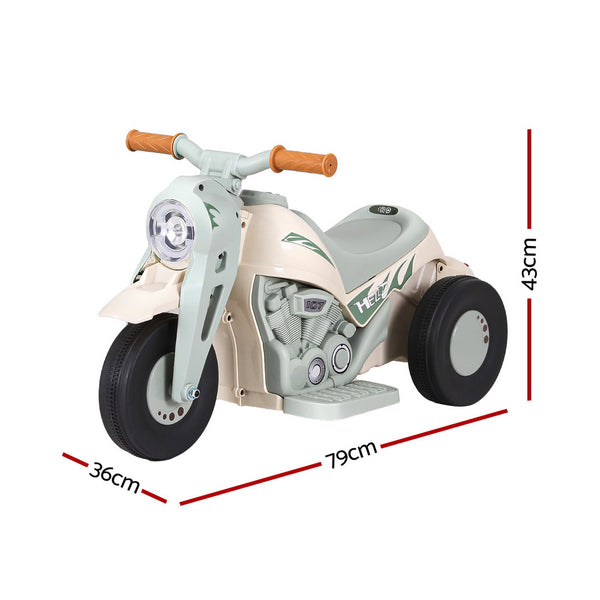 Kids Electric Ride On Motorbike with Bubble Maker (Lime Green)