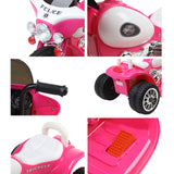 Kids Electric Ride On Police Motorbike - Harley Inspired (Pink)