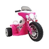 Kids Electric Ride On Police Motorbike - Harley Inspired (Pink)