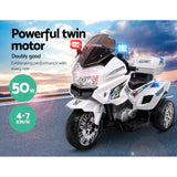 Kids Electric Police Patrol Bike BMW-Inspired 6V Battery (White)