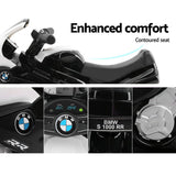 Ride On Kids BMW Electric Motorbike with Digital Display & Built-in Music control (Black/White)