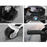 Ride On Kids BMW Electric Motorbike with Digital Display & Built-in Music control (Black/White)