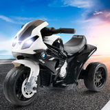 Ride On Kids BMW Electric Motorbike with Digital Display & Built-in Music control (Black/White)