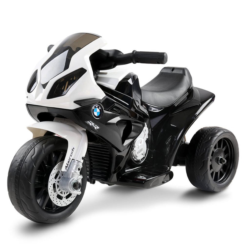 Ride On Kids BMW Electric Motorbike with Digital Display & Built-in Music control (Black/White)