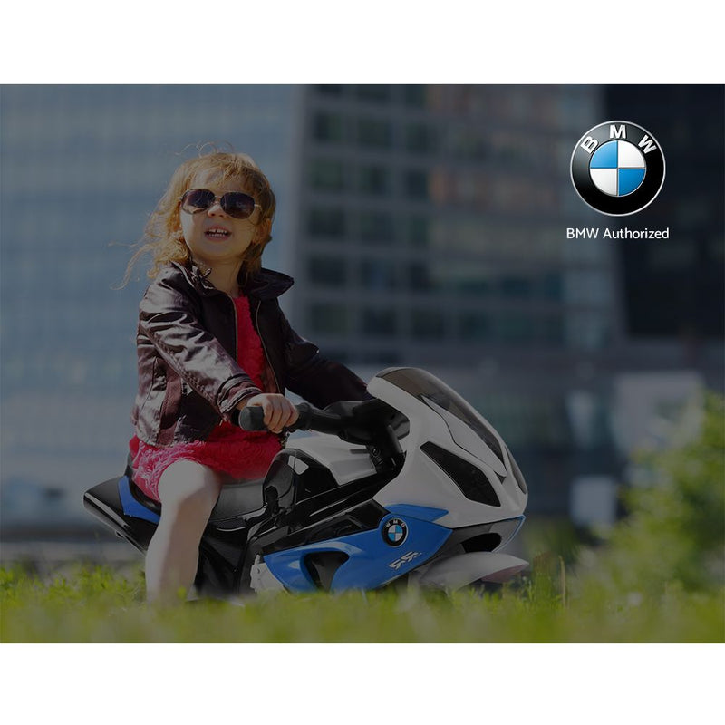 Ride On Kids BMW Electric Motorbike with Digital Display & Built-in Music control (Black/Blue)