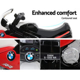 Ride On Kids BMW Electric Motorbike with Digital Display &amp; Built-in Music (Black/Red)