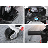 Ride On Kids BMW Electric Motorbike with Digital Display &amp; Built-in Music (Black/Red)