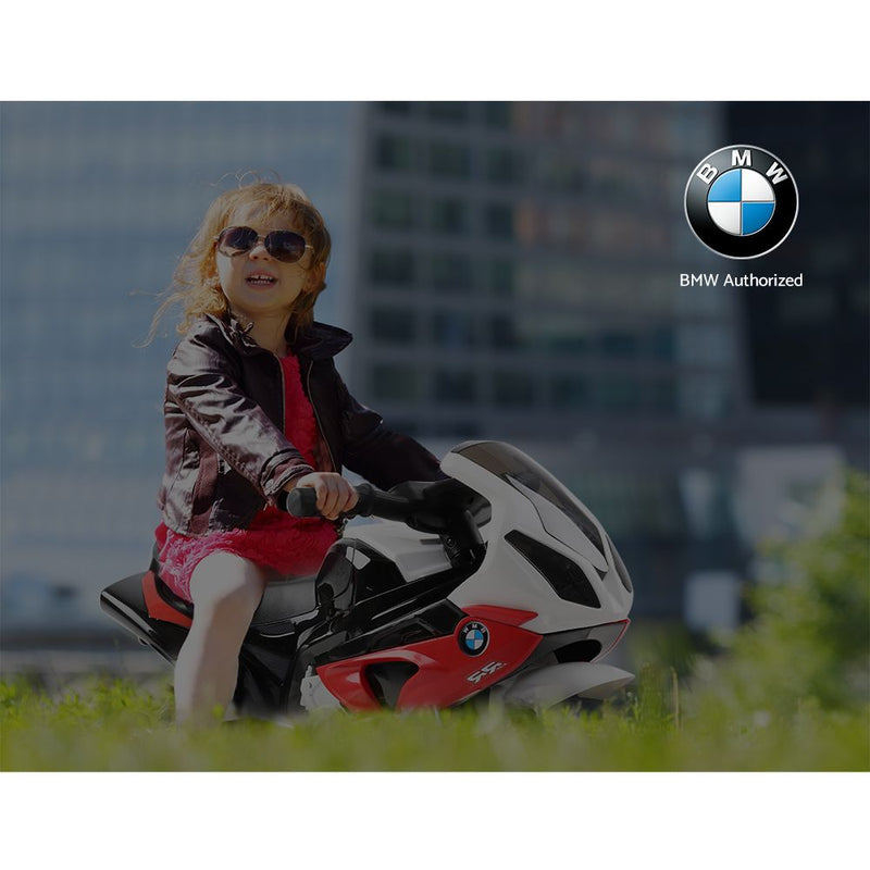 Ride On Kids BMW Electric Motorbike with Digital Display &amp; Built-in Music (Black/Red)