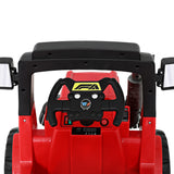 Kids 12V Electric Ride On Street Sweeper Vehicle with optional Parent Remote Control (Red)