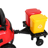 Kids 12V Electric Ride On Street Sweeper Vehicle with optional Parent Remote Control (Red)