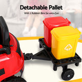 Kids 12V Electric Ride On Street Sweeper Vehicle with optional Parent Remote Control (Red)