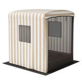 Kids Cabana-Style Sandpit with Canopy Windows, Water Basin and Bench Seats (1.2m)