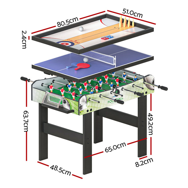 4-in-1 Combo Games Table Inc. Foosball, Table Tennis, Bowling & Shuffleboard