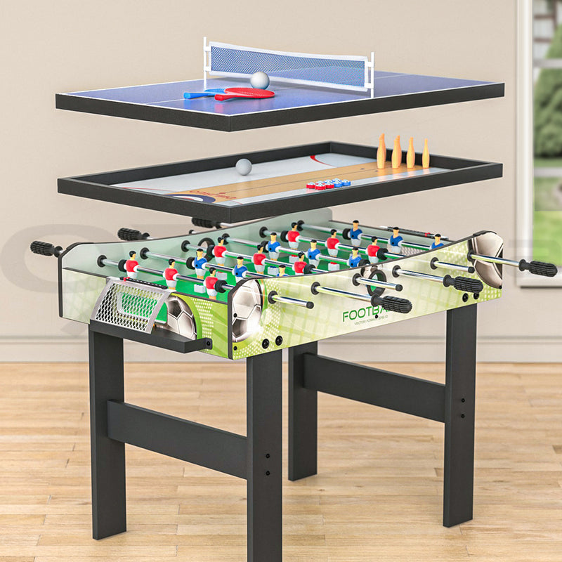 4-in-1 Combo Games Table Inc. Foosball, Table Tennis, Bowling & Shuffleboard