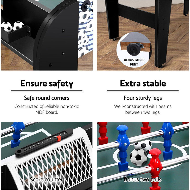 Foosball Table - Soccer Playroom Game ( Blue - 4Ft / 1.22m)