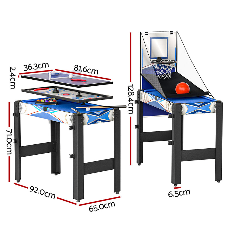 5-in-1 Game Table with Basketball, Table Tennis, Paddle Hockey, Archery & Pool
