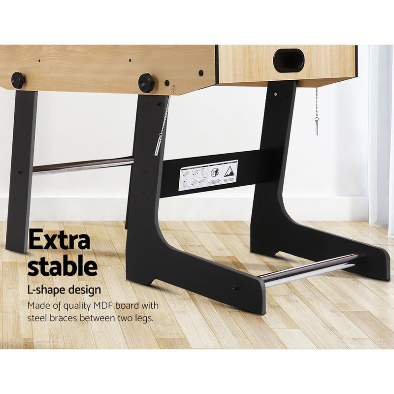 Foldable Foosball Table - Soccer Playroom Game (Light Wood Finish - 4Ft / 1.22m)
