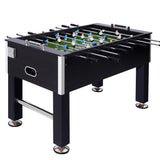 Foosball Table - Soccer Playroom Game (Solid Black & White Finish - 5Ft / 1.52M)