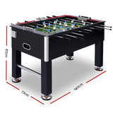 Foosball Table - Soccer Playroom Game (Solid Black & White Finish - 5Ft / 1.52M)