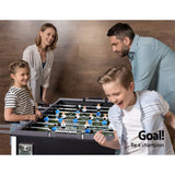 Foosball Table - Soccer Playroom Game (Solid Black & White Finish - 5Ft / 1.52M)