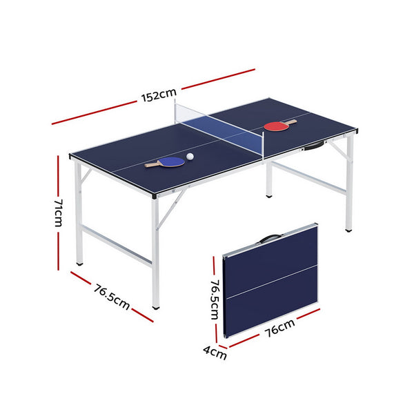 Foldable Classic Table Tennis Table with Net, Bats and Balls