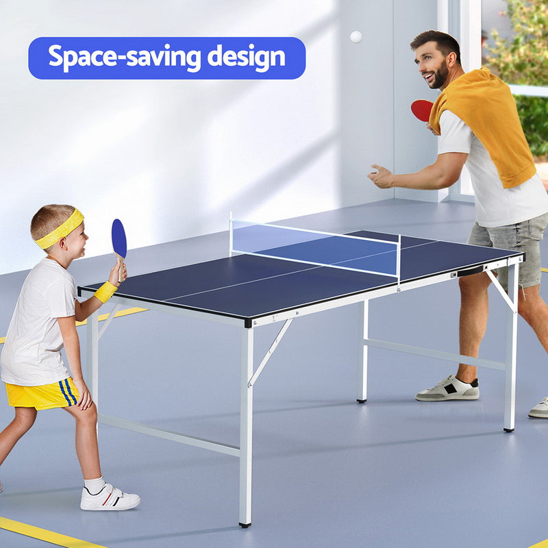 Foldable Classic Table Tennis Table with Net, Bats and Balls