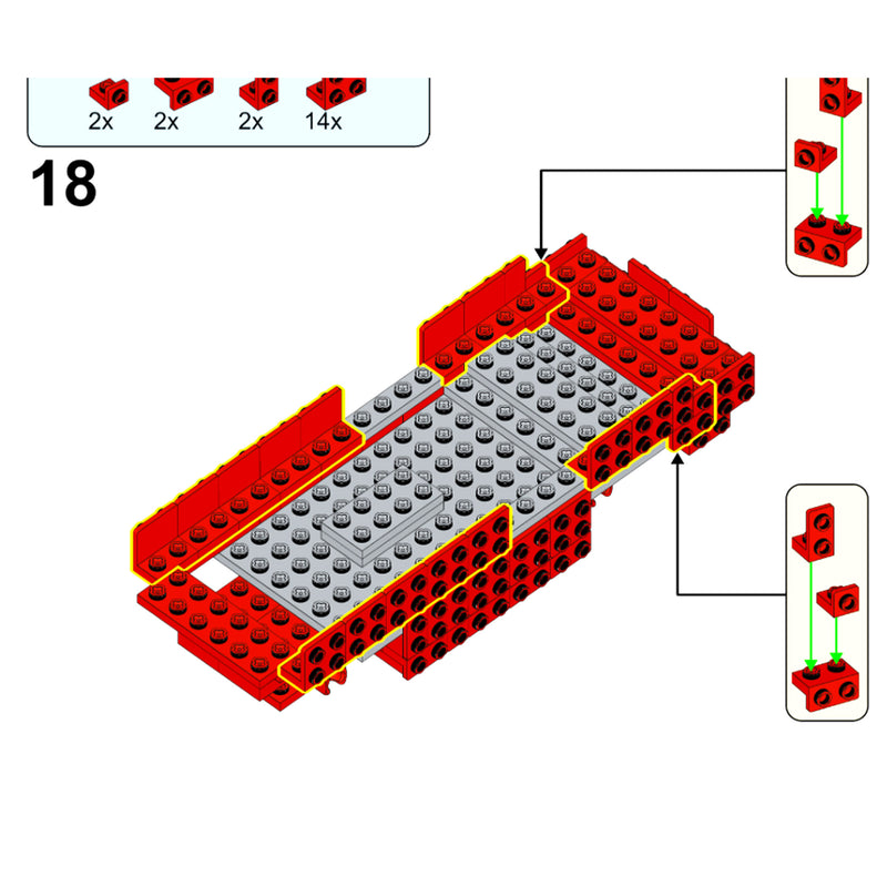 Kalos Hong Kong Machines Robot Red Taxi Set - 586pcs