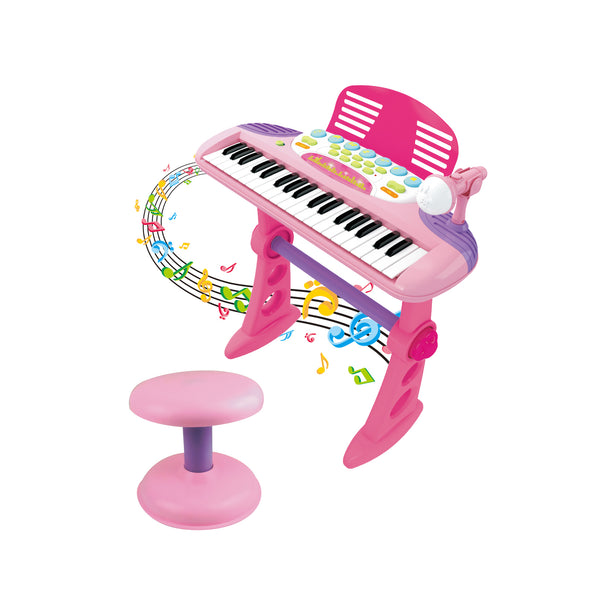 Kids Electronic Keyboard with Stand - Pink