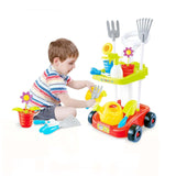 Kids Gardening Trolley Set with Pretend Tools and Accessories