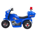 Kids Electric Ride On Police Motorbike 6V Battery (Blue)
