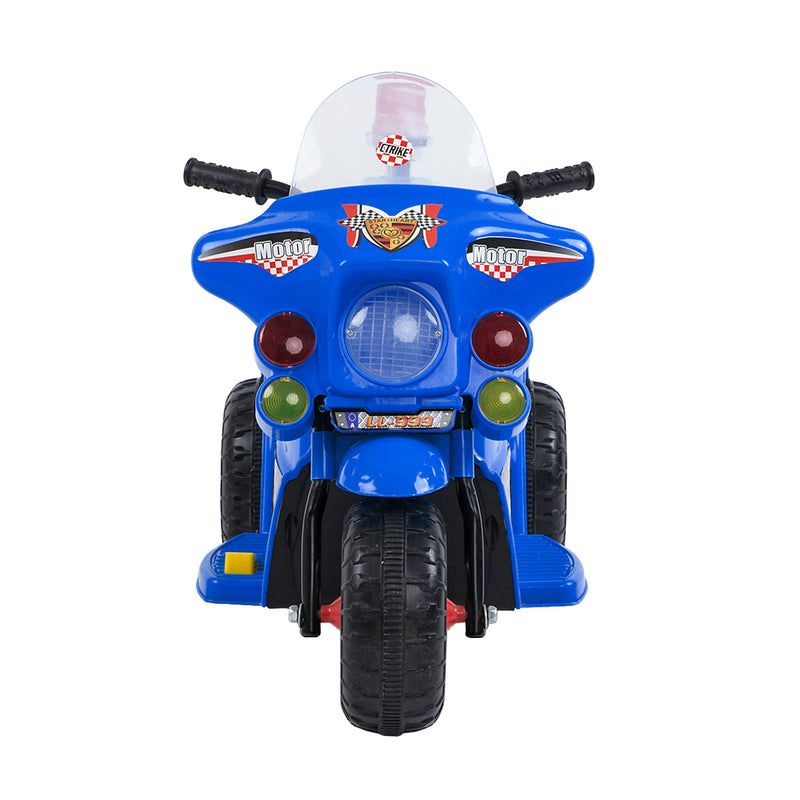 Kids Electric Ride On Police Motorbike 6V Battery (Blue)