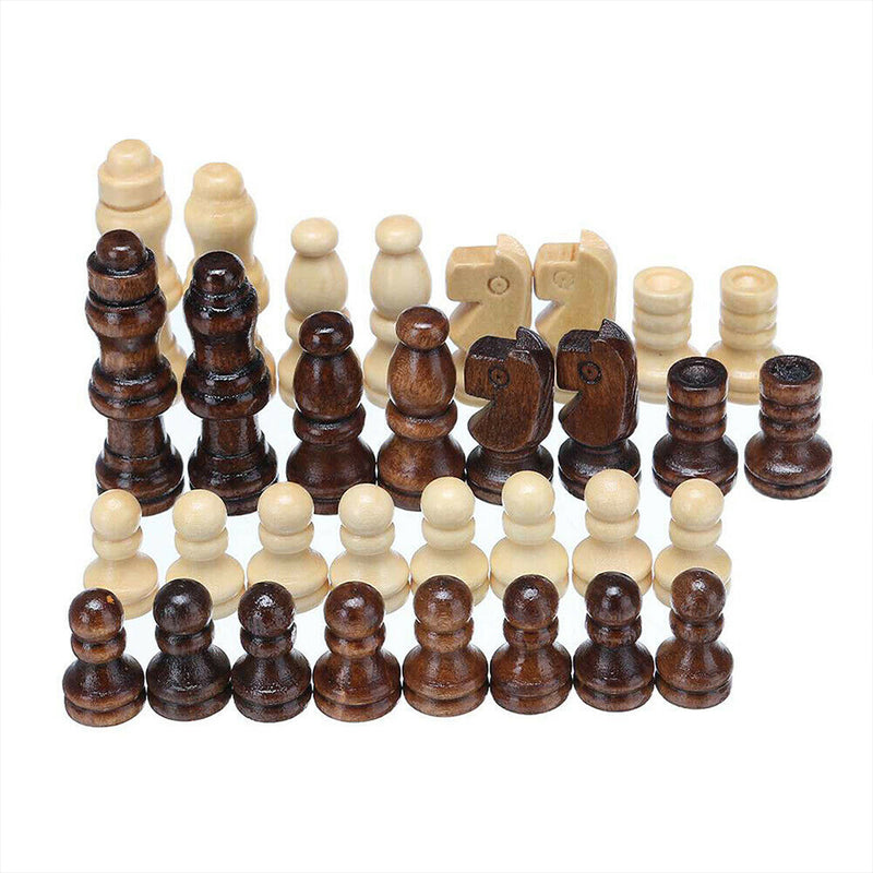 3-in-1 Folding Wooden Chess Set - Chess, Draughts & Backgammon