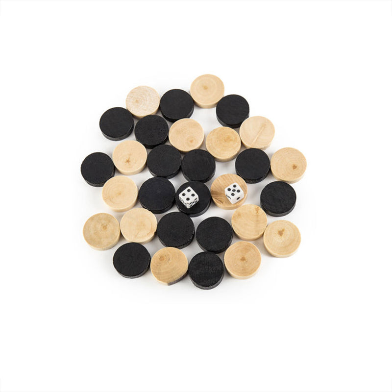 3-in-1 Folding Wooden Chess Set - Chess, Draughts & Backgammon