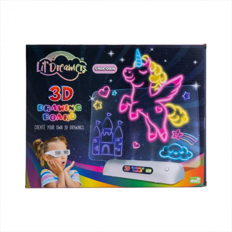 Lil Dreamers Unicorn Kingdom - 3D Illuminate Drawing Board