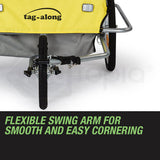 Kids Tag-Along Jogger Pram/Stroller and Bicycle Trailer - Yellow