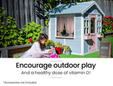 Kids Cottage Style Wooden Outdoor Cubby Playhouse