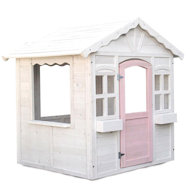 Kids Timber Cottage Wooden Outdoor Cubby Playhouse