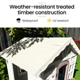 Kids Timber Cottage Wooden Outdoor Cubby Playhouse