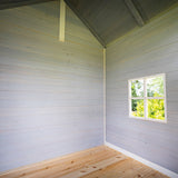 Kids Decorated Timber Cubby House Tower with Slide, Sandpit, Climbing Wall + Noughts & Crosses