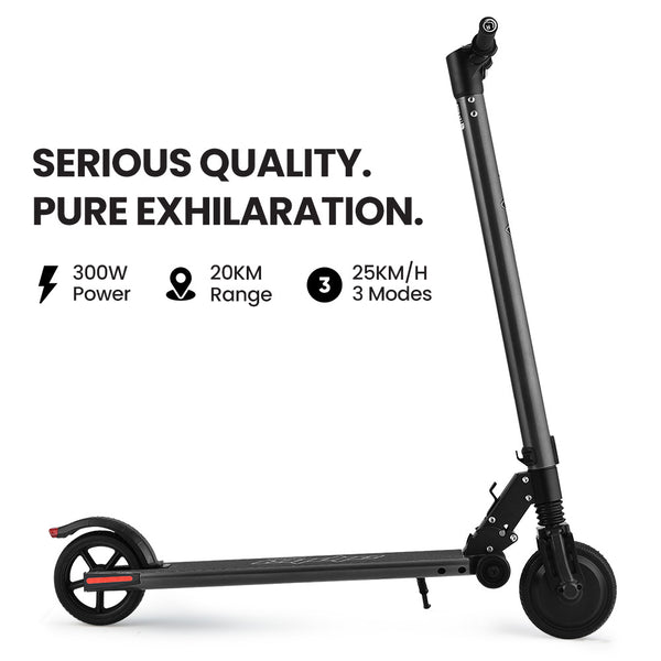 Foldable Rechargable e-Scooter 300W - For Teens & Adults (Black)