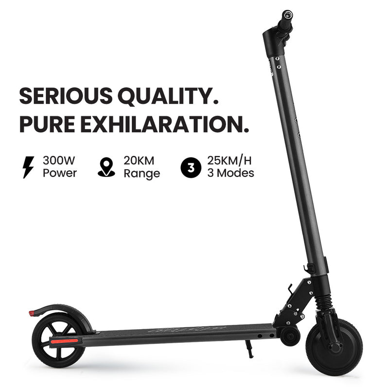 Foldable Rechargable e-Scooter 300W - For Teens & Adults (Black)