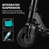 Foldable Rechargable e-Scooter 300W - For Teens & Adults (Black)
