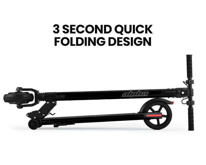 Foldable Rechargable e-Scooter 300W - For Teens & Adults (Black)