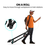 Foldable Rechargable e-Scooter 300W - For Teens & Adults (Black)