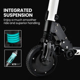 Foldable Rechargable e-Scooter 300W - For Teens & Adults (White)