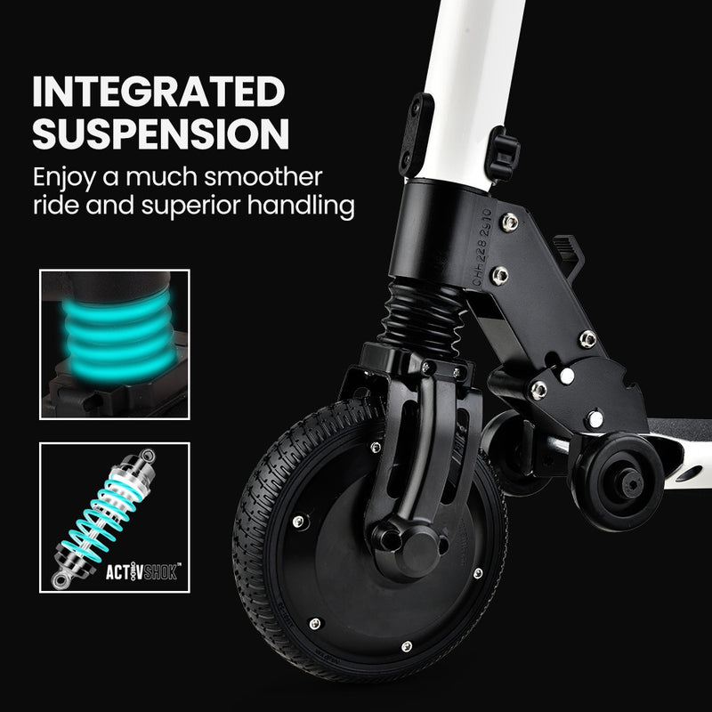 Foldable Rechargable e-Scooter 300W - For Teens & Adults (White)