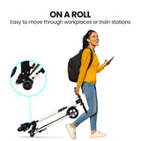 Foldable Rechargable e-Scooter 300W - For Teens & Adults (White)